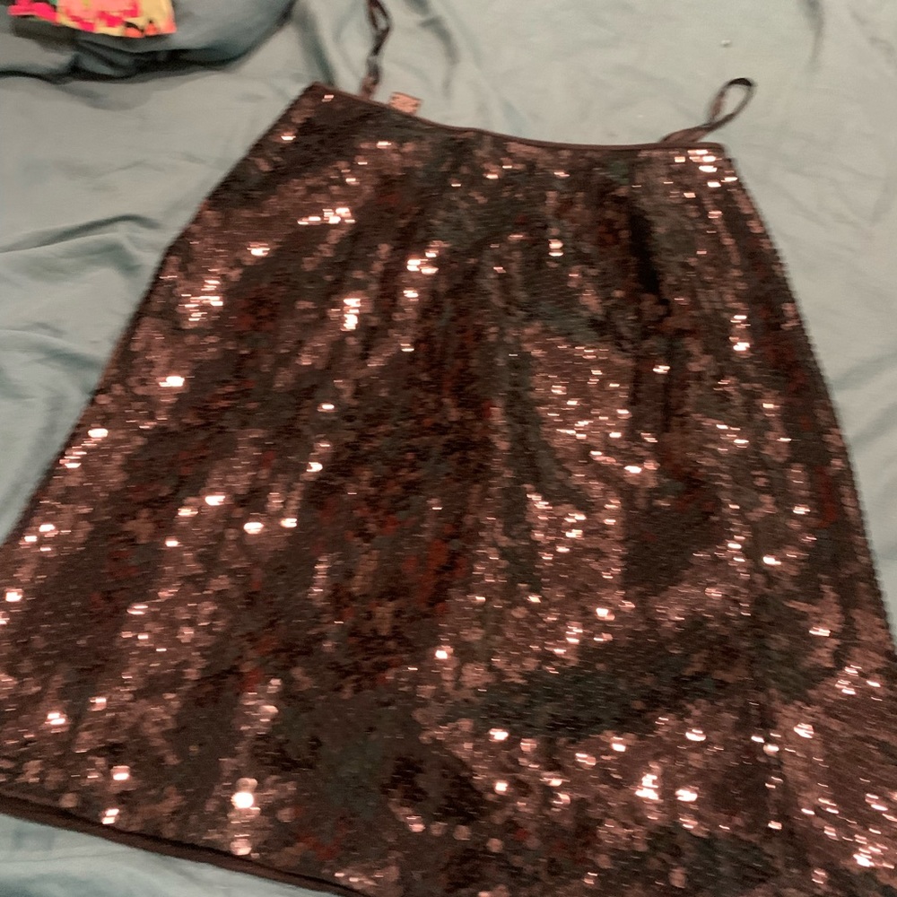 Black sequined skirt